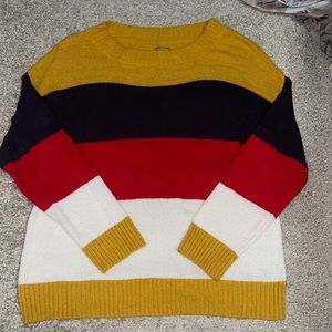 Multi-Colored Striped Sweater
